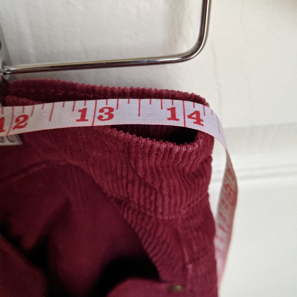 The GREAT Western Crop Burgindy Wide-leg Corduroys - Picture 12 of 13